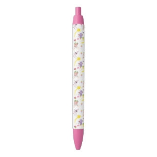 Noir Stylo Joyeux Anniversaire Cupcake Pieuvre Violet