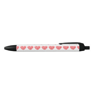 Noir Stylo Little Red Hearts