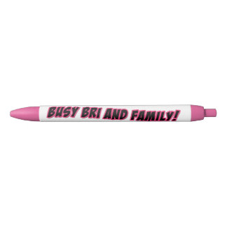 Noir Stylo logo Busy Bri et famille