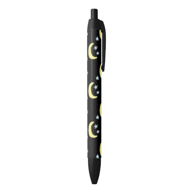 Noir Stylo Lune (Noir & Jaune Doux) (Bas (Vertical))