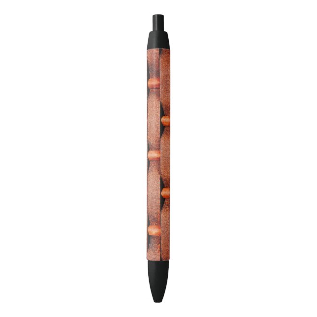 Noir Stylo métallique rouillé (devant Vertical)