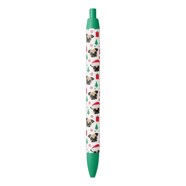 Noir Stylo mignon de carlin de Noël (devant Vertical)