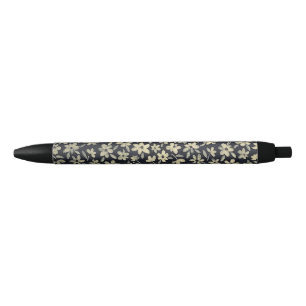 Noir Stylo Mon jardin bleu foncé