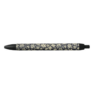 Noir Stylo Mon jardin bleu foncé