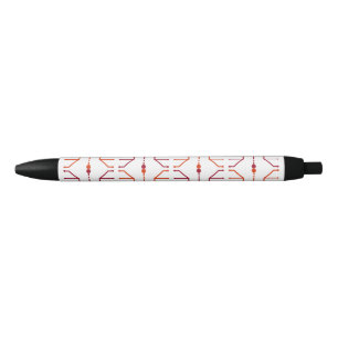 Noir Stylo Motif Abstrait Hiéroglyphe