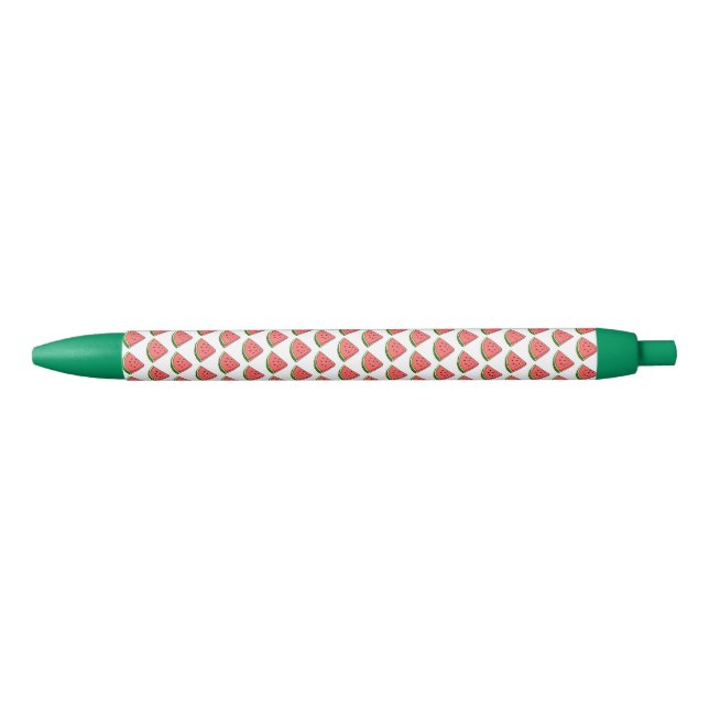 Noir Stylo Motif Dessin Animé Tranche de Pastèque Migno (Devant)