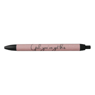 Noir Stylo Motivationnel Parties scintillant mûre