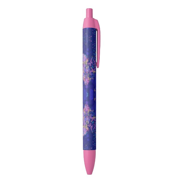 Noir Stylo papillon cardiaque (Bas (Vertical))