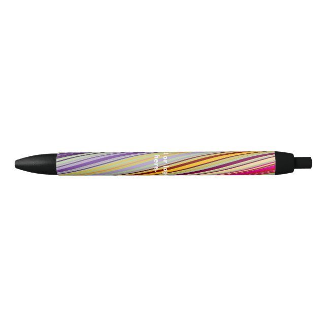 Noir Stylo par bandes personnalisable (Devant)