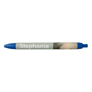 Noir Stylo personnalisé arc-en-ciel et arbres
