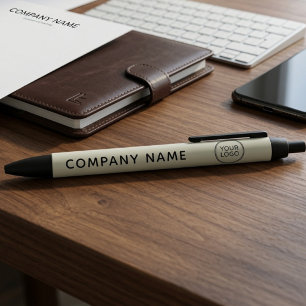 Noir Stylo personnalisé au logo de l'entreprise   Entre