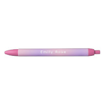 Stylo personnalisé avec nom | Dégradé rose violet