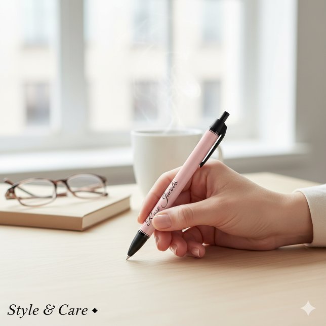 Noir Stylo Personnalisé Élégant pour Travail & Cadeaux (Stylish Personalized Name Pen for Work & Gifts)
