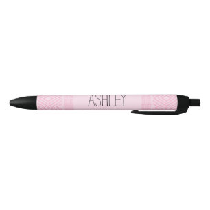 Noir Stylo personnalisé ethnique Boho-chic rose 2
