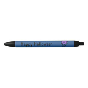 Noir Stylo personnalisé Kawaii Goth Halloween Fleur Mal
