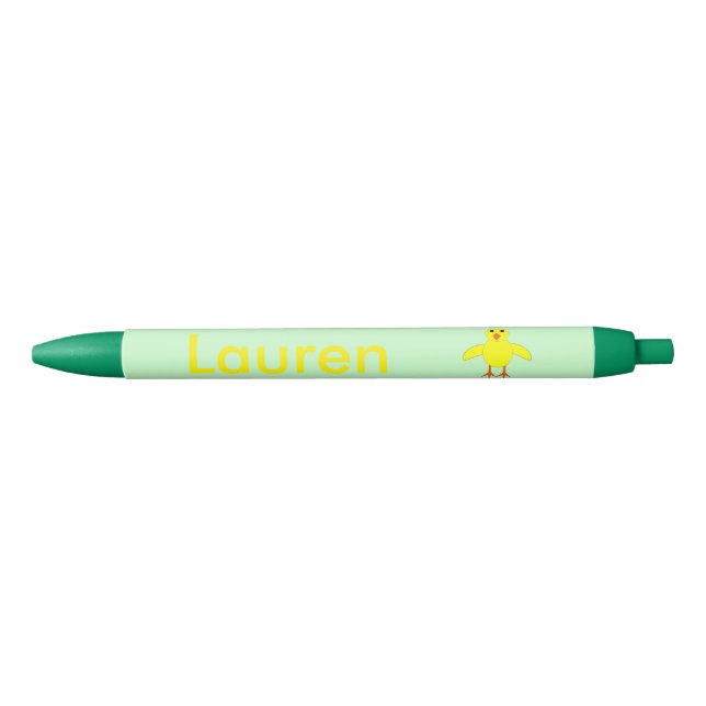 Noir Stylo personnalisé mignon de Pâques (Devant)