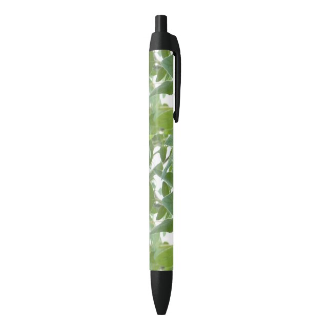 Noir Stylo personnalisé Plante Herbe verte (Bas (Vertical))