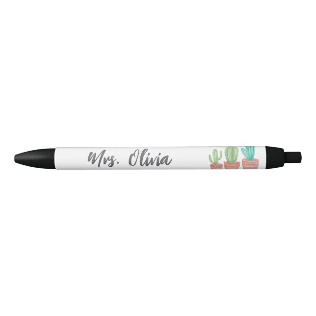 Noir Stylo personnalisé pour enseignant | Accessoire de (Devant)