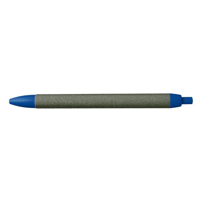 Noir Stylo personnalisé vert mousse pailletée (Devant)