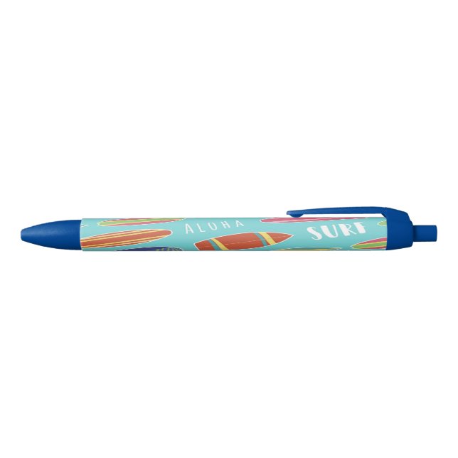 Noir Stylo Planche de Surf Bleue (Haut)