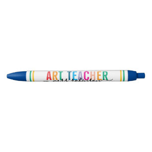 Noir Stylo pour professeur d'art en couleur mignon avec