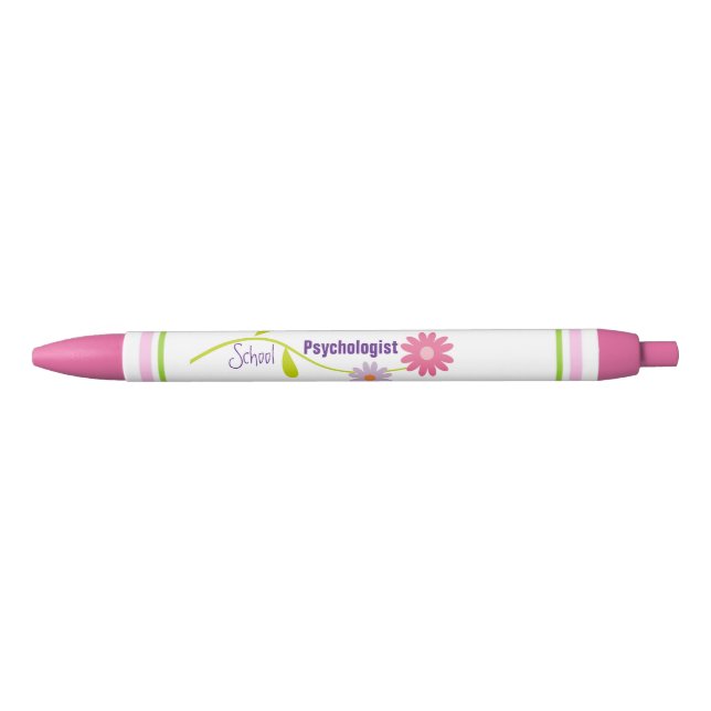 Noir Stylo psychologue Pink Floral (Devant)