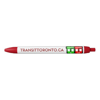 Noir Stylo rétractable Transit Toronto - Rouge