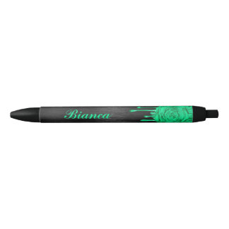 Noir Stylo Rose à séchage personnalisé tendance lt. Ver