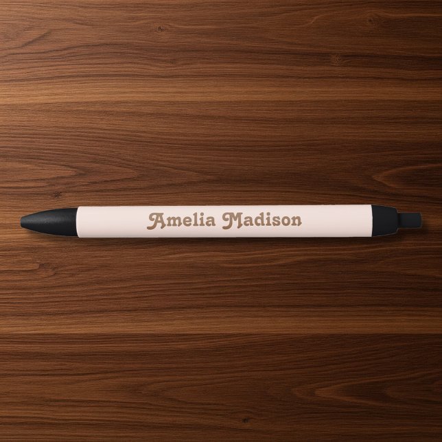 Noir Stylo Rose Brun Décoratif Rétro (Créateur téléchargé)