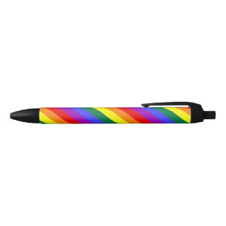 Noir Stylo solide D de rayure d'arc-en-ciel