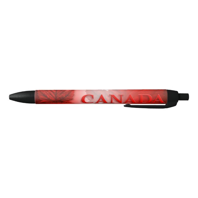 Noir Stylo Souvenir Canada Feuille d'érable (Bas)