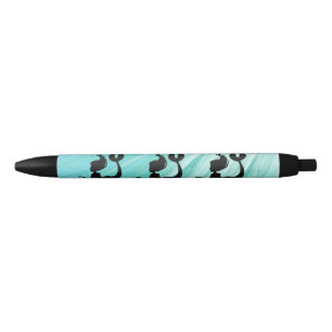 Noir Stylo texturisé de silhouette de sirène de