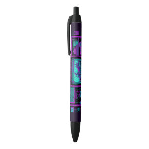 Noir Stylo TV 16 bits cyberpunk