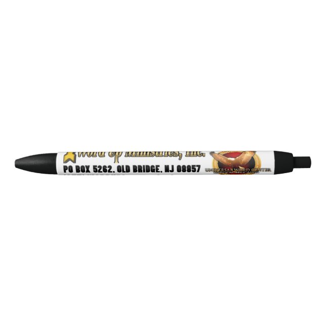 Noir Stylo universel de centre de mot (Devant)