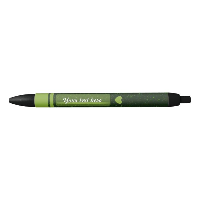 Noir Stylo vert personnalisable (Devant)