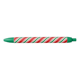 Noir sucre de canne de menthe poivrée rayé stylo de noë