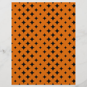 Noir sur Orange Halloween papier artisanal Motif