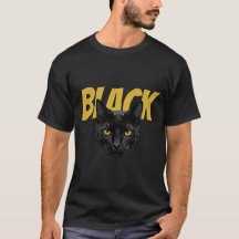 NOIR | T-Shirt Graphique Chat Noir