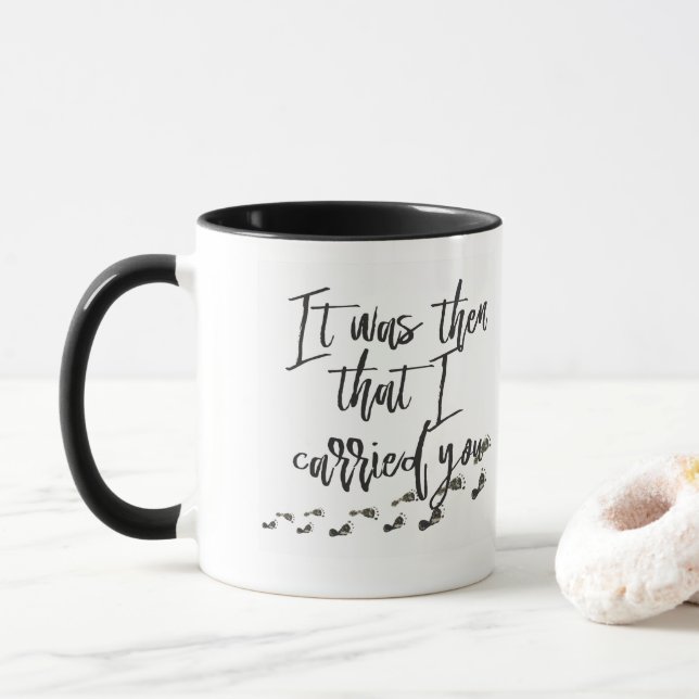 Noir tasse combinée de 11 onces (Avec donut)