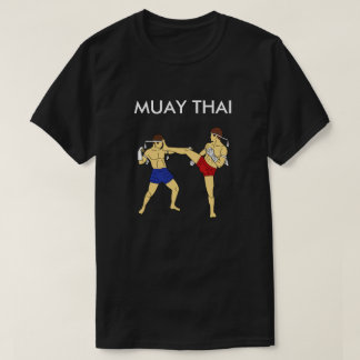 Noir thaïlandais du T-shirt de Muay (Teep au