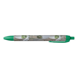 Noir Tons rose Motif Snowdrops Stylo