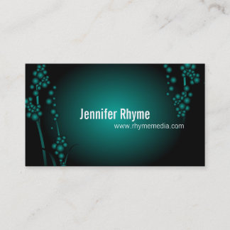 Noir turquoise moderne de carte de visite