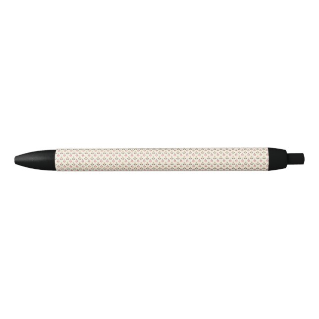 Noir Un stylo avec un corps beige texturé et des accent (Devant)