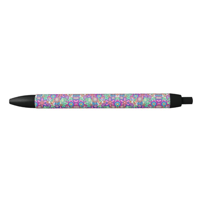Noir Un stylo avec une pointe et un clip noirs (Devant)