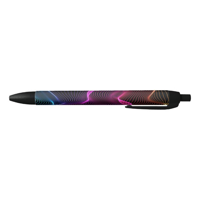 Noir Un stylo avec une pointe et un clip noirs (Bas)
