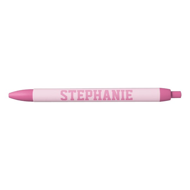 Noir Variété de patchs de stylo rose personnalisée (Devant)