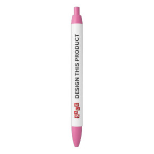 Noir VENTE ! Stylo - Encre noire - Personnalisé - Rose