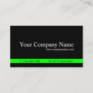 Noir vert classique professionnel - Carte de visit