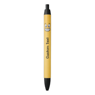 Noir Visage de broyage avec yeux ouverts Stylo d'encre 