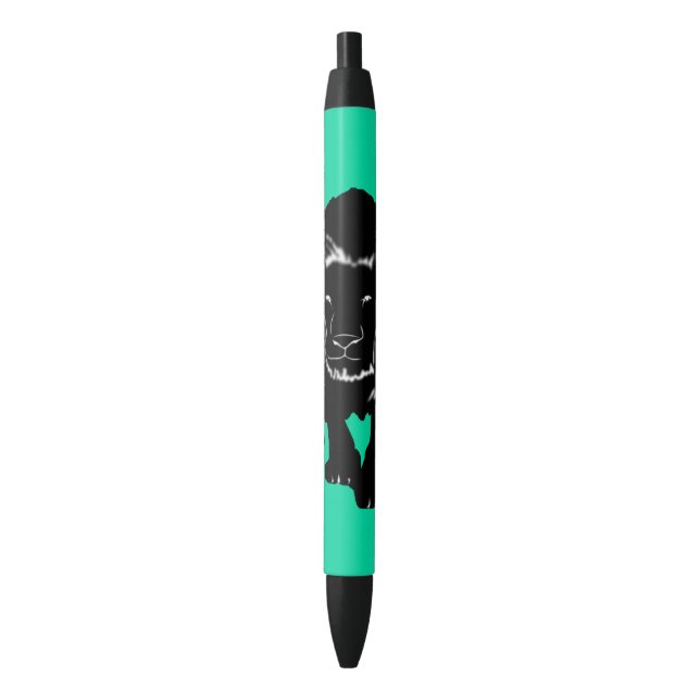 Noir Votre stylo couleur avec Lion (devant Vertical)